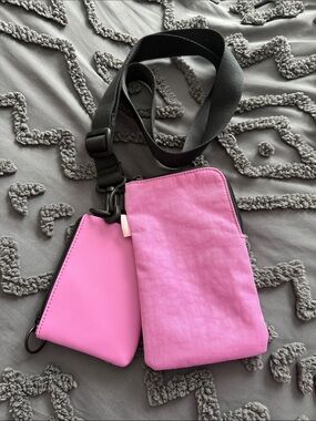 Puma Pink Two-Piece Crossbody Phone Pouch Set